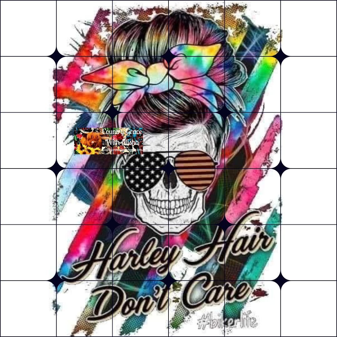 Harley Hair Ready to Press Sublimation Transfer