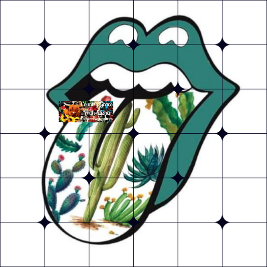 Cactus Tongue Ready to Press Sublimation Transfer