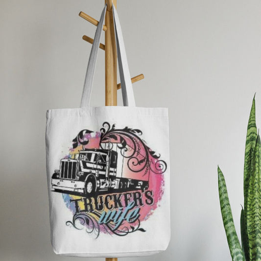 Truckers Wife Canvas Tote Bag