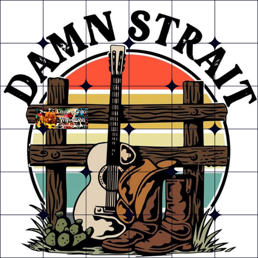 Damn Straight Ready to Press Sublimation Transfer