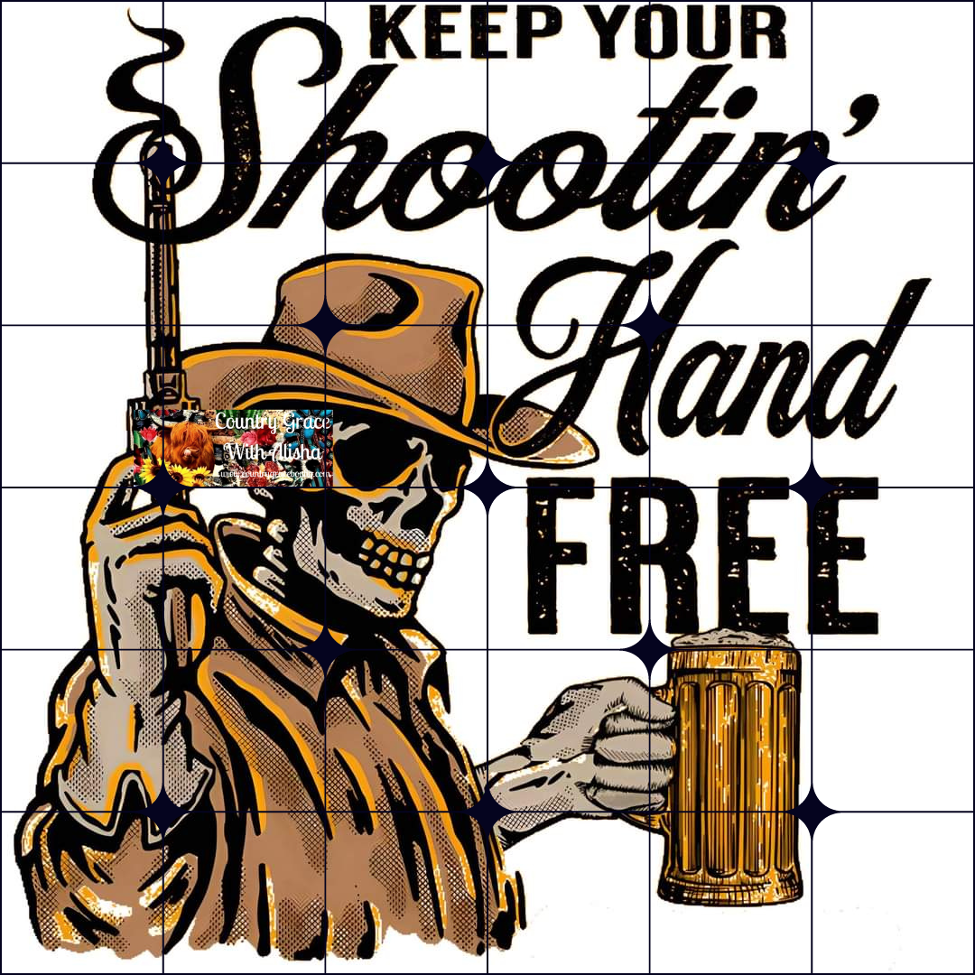 Shootin Hand Free Ready to Press Sublimation Transfer