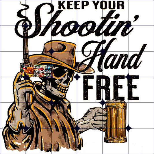 Shootin Hand Free Ready to Press Sublimation Transfer