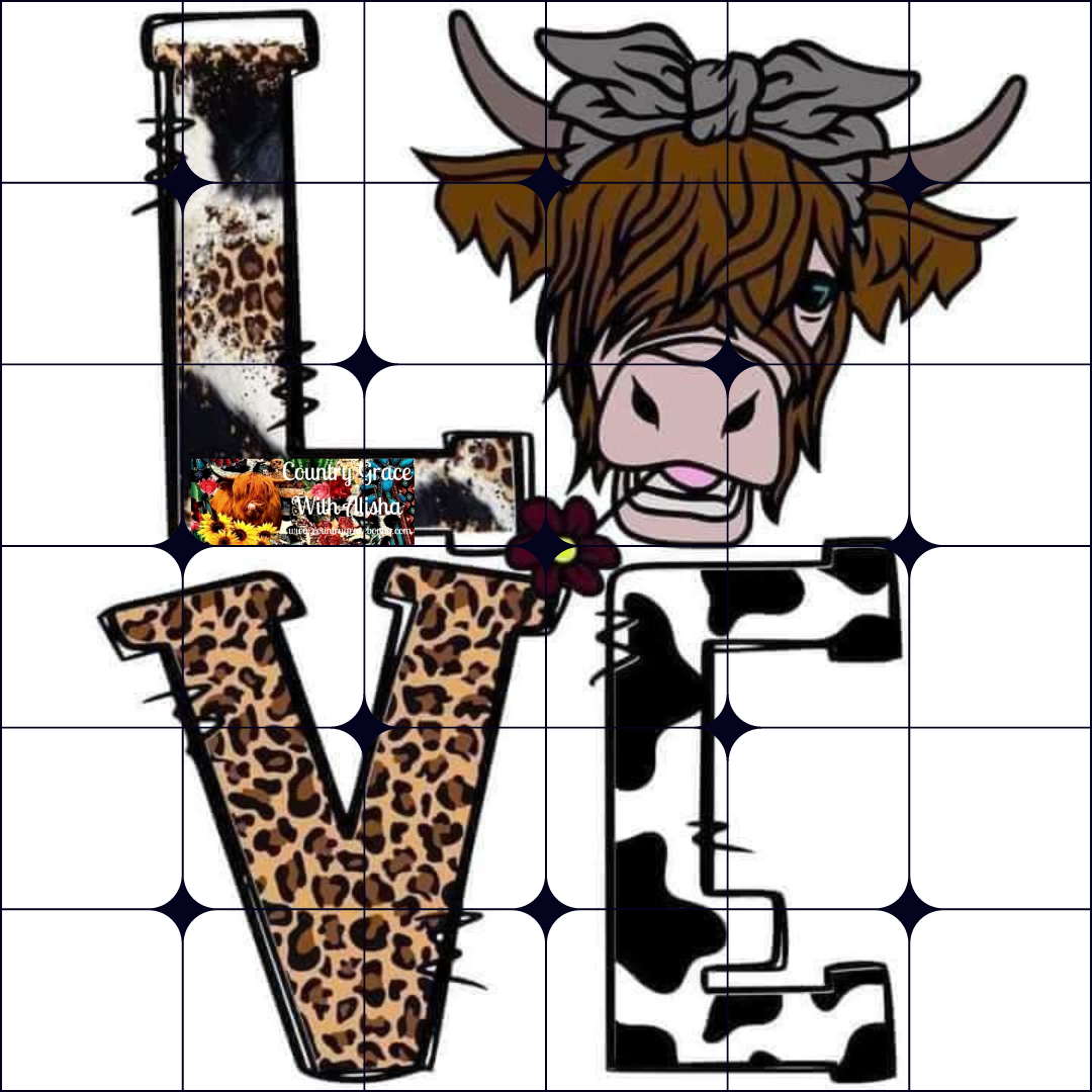 Cow Love Ready to Press Sublimation Transfer