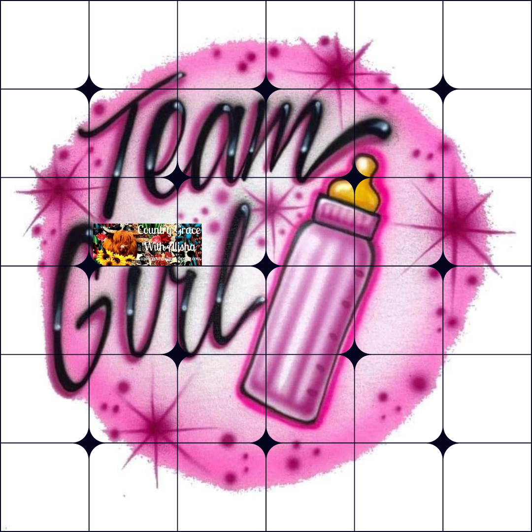Team Girl Ready to Press Sublimation Transfer