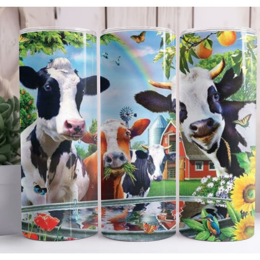 Cows On The Farm 20oz Skinny Tumbler