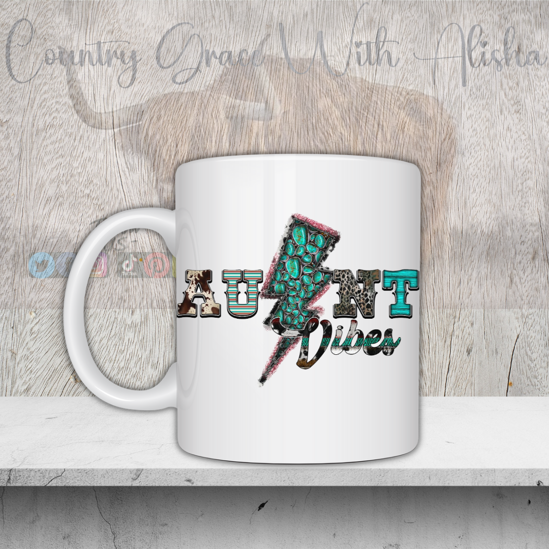 Aunt Vibes 11oz Ceramic Coffee Mug