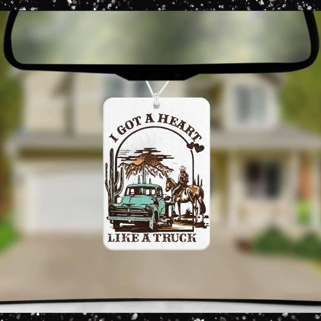 Heart Like A Truck Unscented Car Air Freshener Freshie