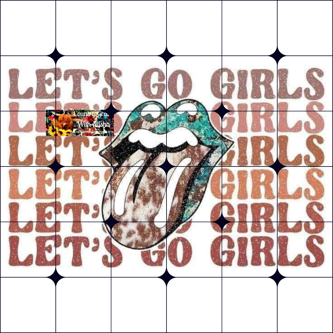 Lets Go Girls Ready to Press Sublimation Transfer