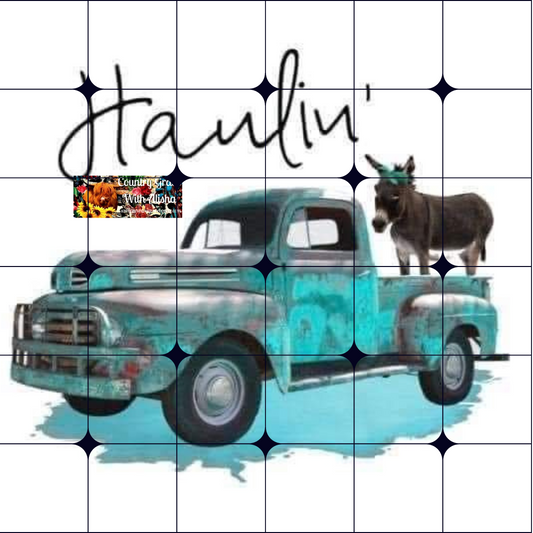 Old Truck Donkey Ready to Press Sublimation Transfer
