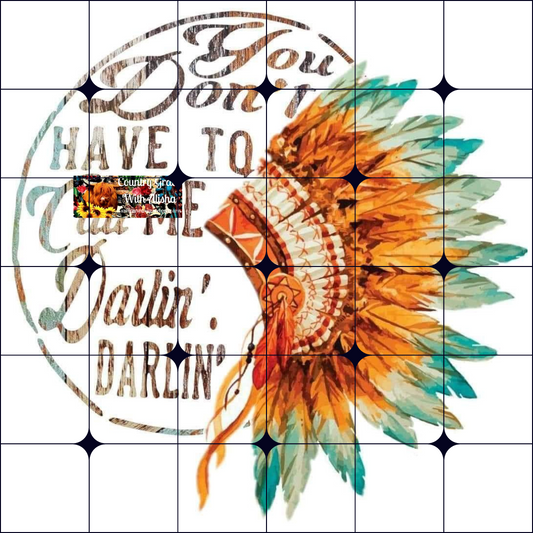Darlin Native Ready to Press Sublimation Transfer