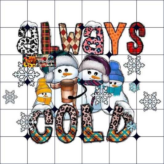 Always Cold Ready to Press Sublimation Transfer