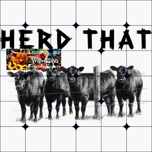 Herd That Cow Ready to Press Sublimation Transfer
