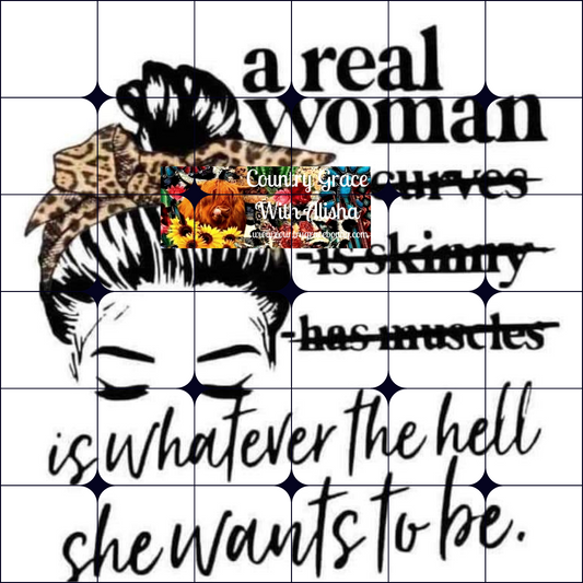 Real Woman Ready to Press Sublimation Transfer