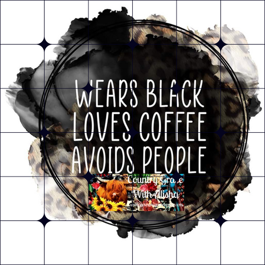 Loves Coffee Ready to Press Sublimation Transfer