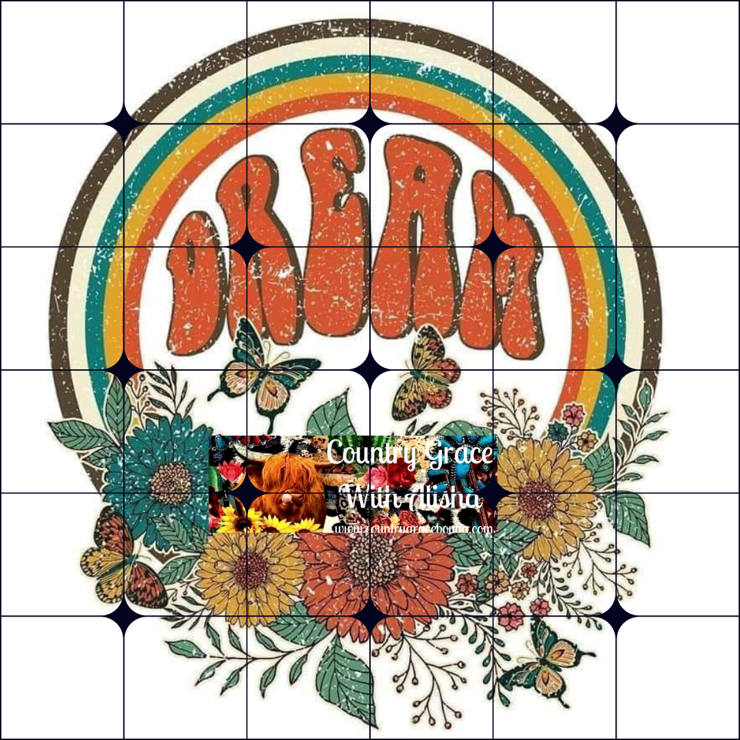 Dream Floral Ready to Press Sublimation Transfer