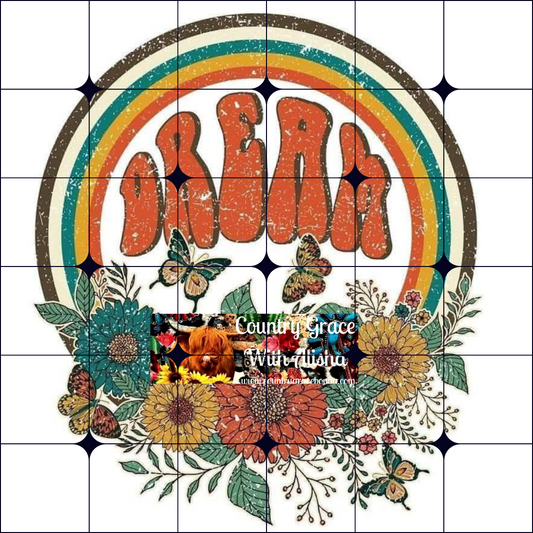 Dream Floral Ready to Press Sublimation Transfer