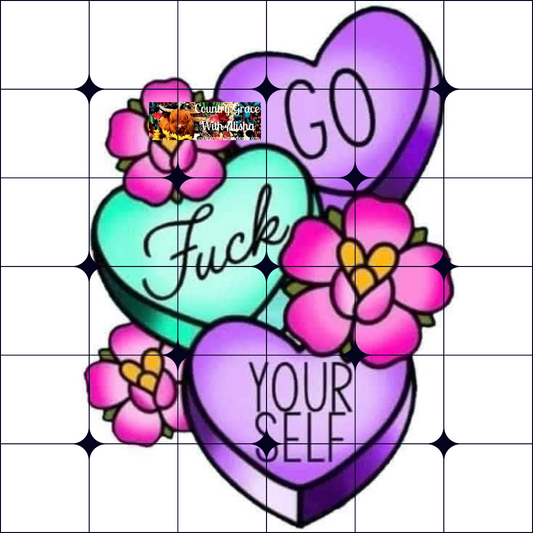 Hearts Ready to Press Sublimation Transfer