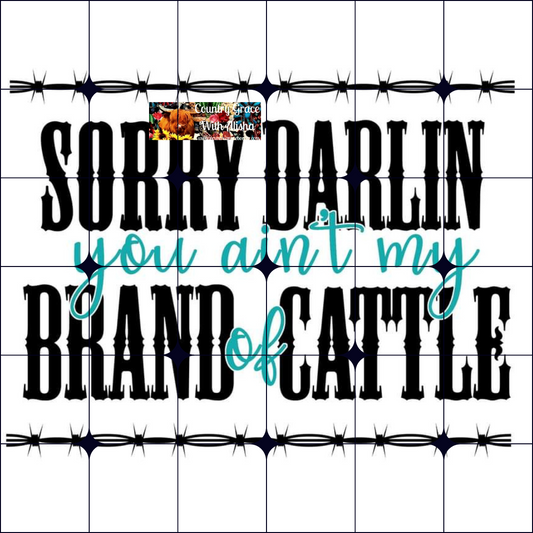 Sorry Darlin Ready to Press Sublimation Transfer