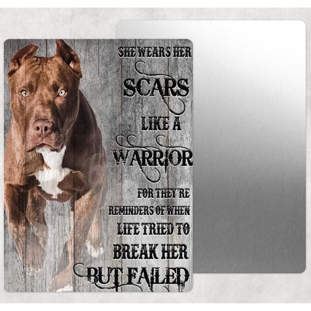Pit Bull Warrior Metal Sign