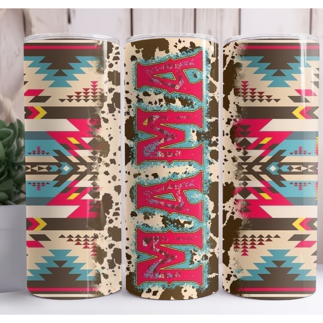 Mama Aztec Western 20oz Skinny Tumbler