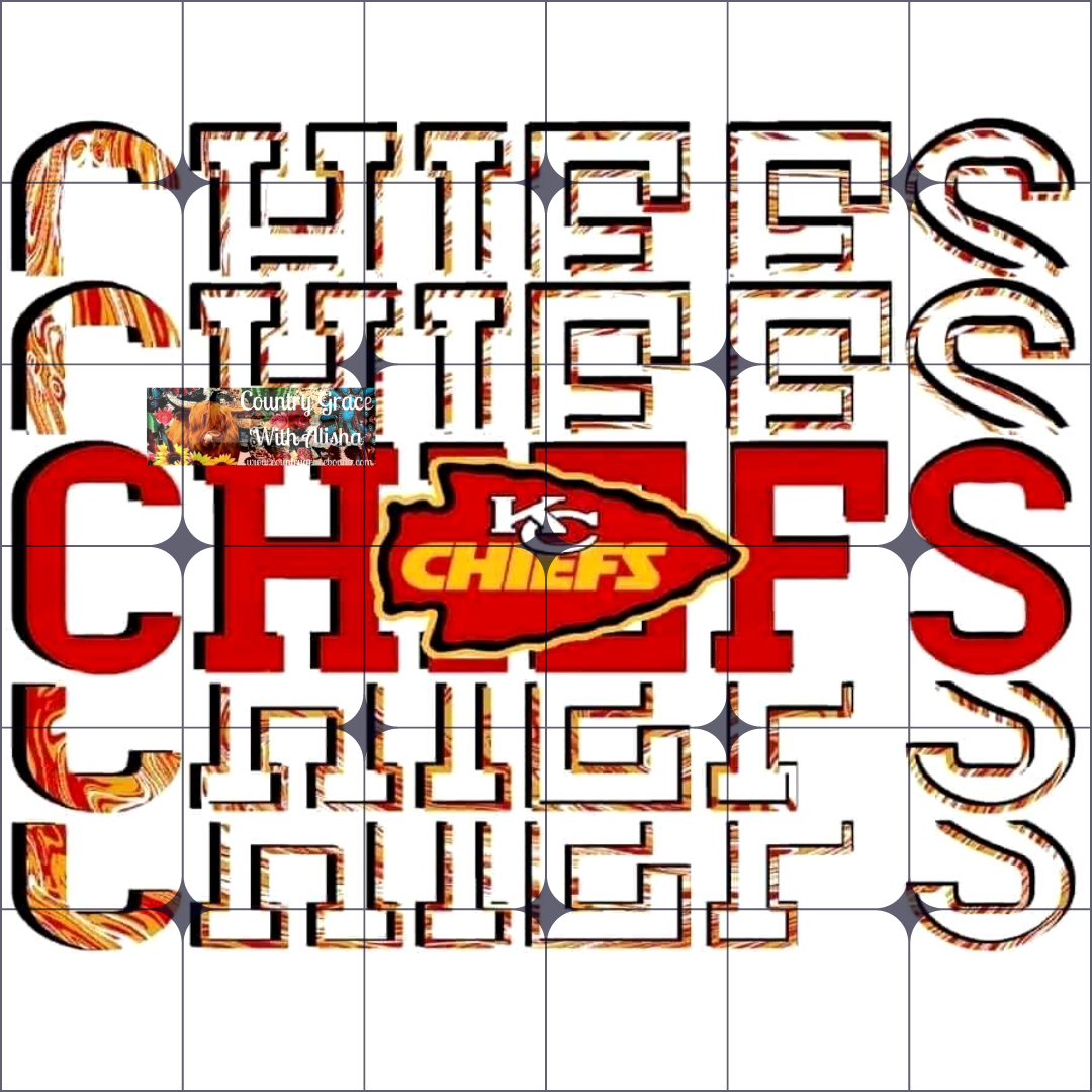 Chiefs Football Ready to Press Sublimation Transfer