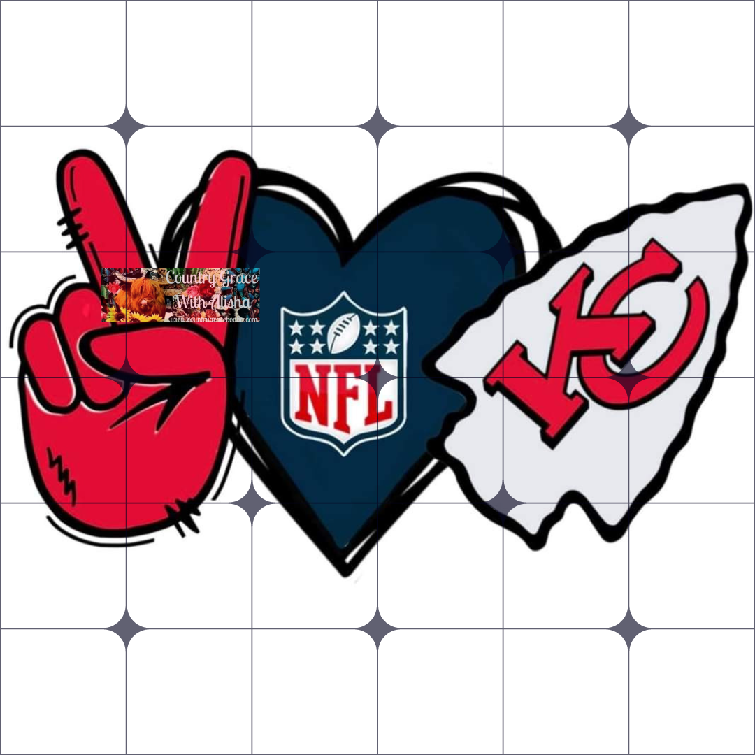 Peace Chiefs Football Ready to Press Sublimation Transfer