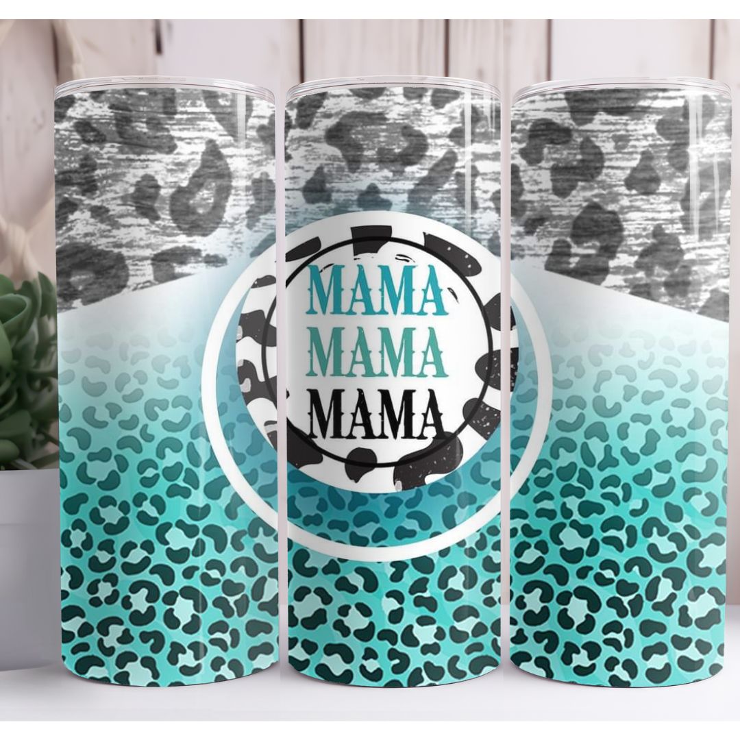 Mama Animal Print 20oz Skinny Tumbler