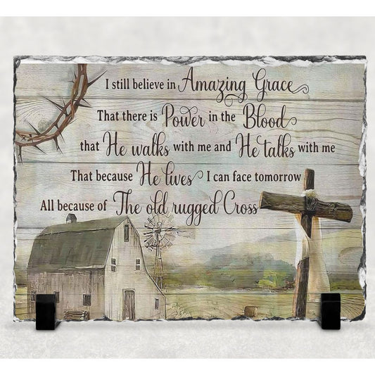Amazing Grace Photo Rock Slate