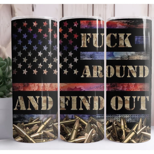 FAAFO Flag 20oz Skinny Tumbler