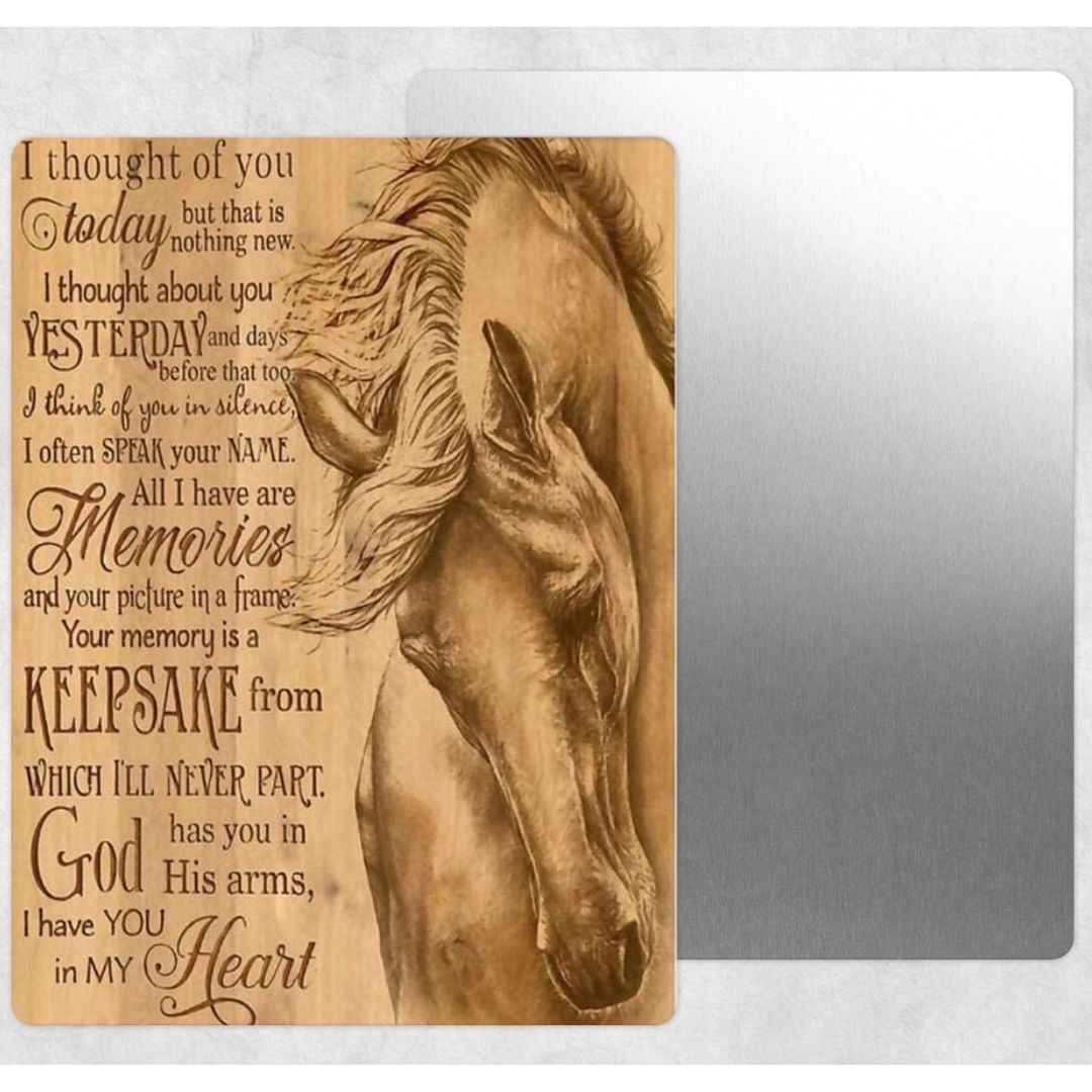 Horse Memorial In Memory Metal Sign