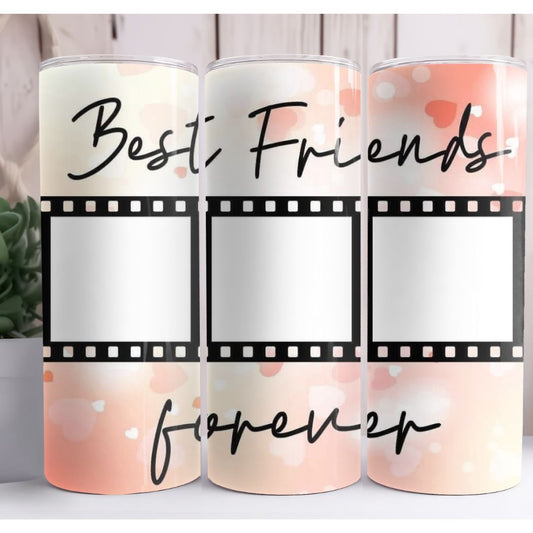 Best Friends Personalized Photo 20oz Skinny Tumbler