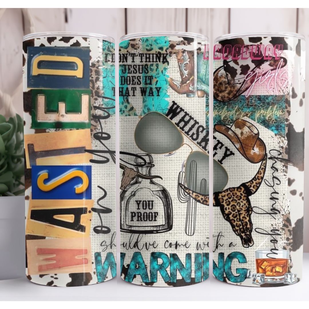 Wasted Western 20oz Skinny Tumbler