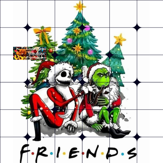 Friends Christmas Ready to Press Sublimation Transfer