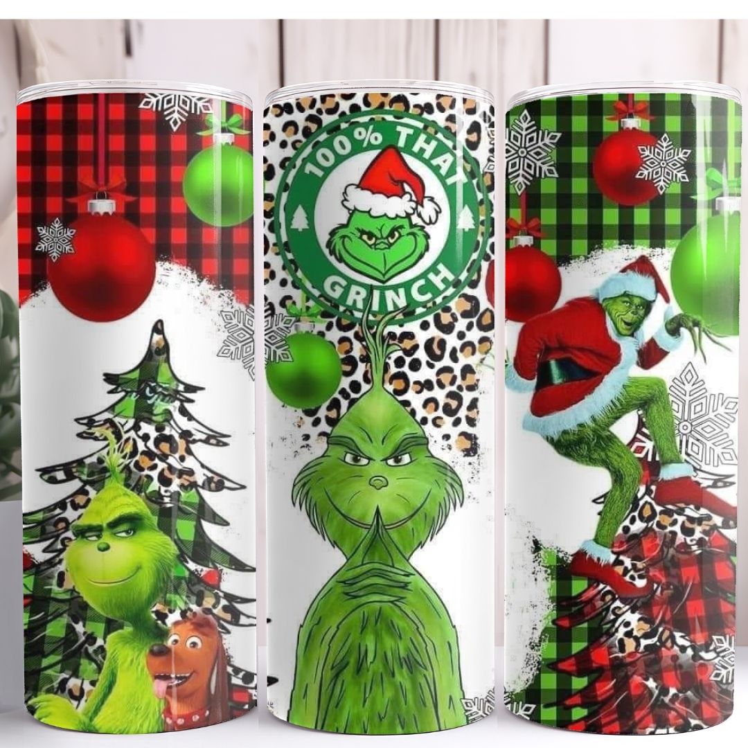 100 Percent That Grinch 20oz Skinny Tumbler