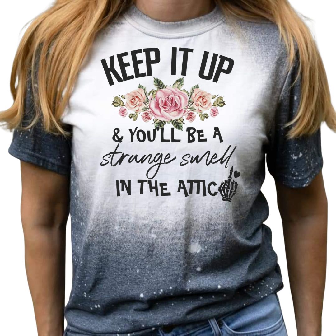 Keep It Up Floral Bleached Short Sleeve T-shirt