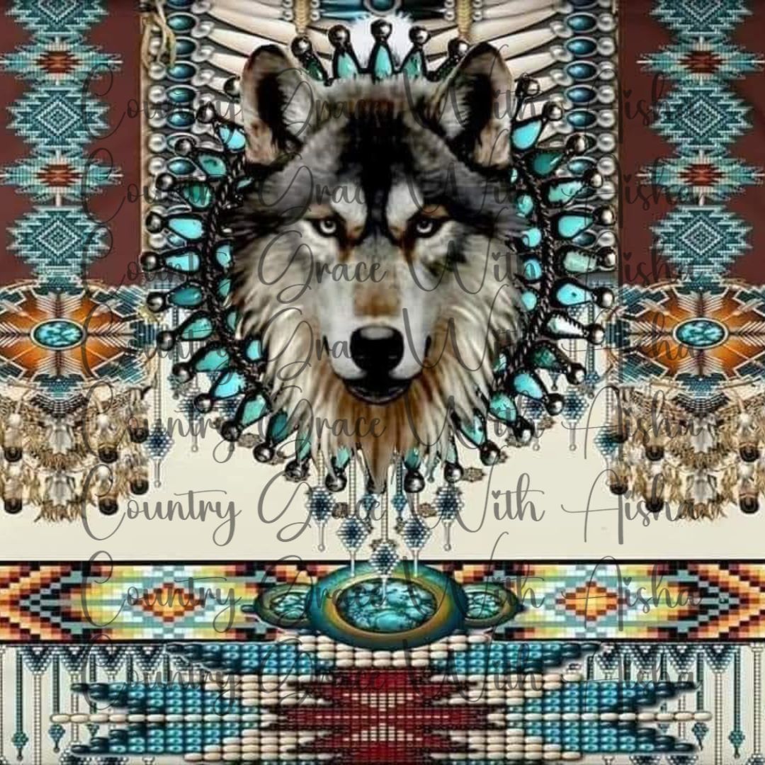 Wolf 20oz Skinny Tumbler Sublimation Wrap