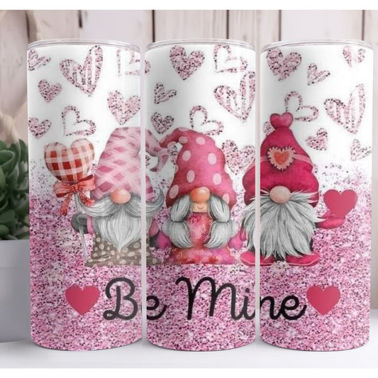 Gnomes Heart Valentines Day 20oz Skinny Tumbler