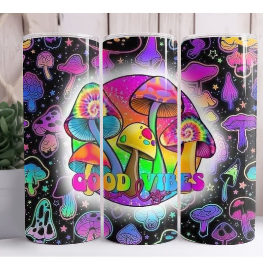 Good Vibes Mushroom 20oz Skinny Tumbler