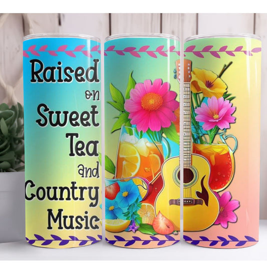 Sweet Tea and Country Music 20oz Skinny Tumbler