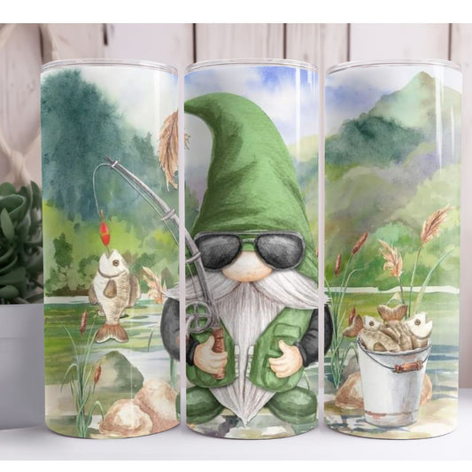 Fishing Gnome 20oz Skinny Tumbler