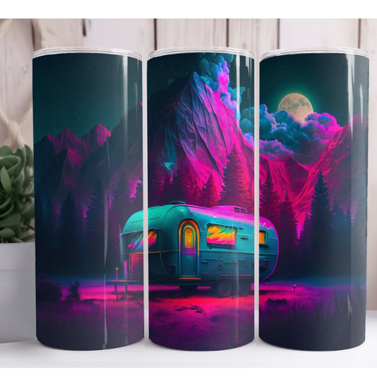 Neon Camper 20oz Skinny Tumbler