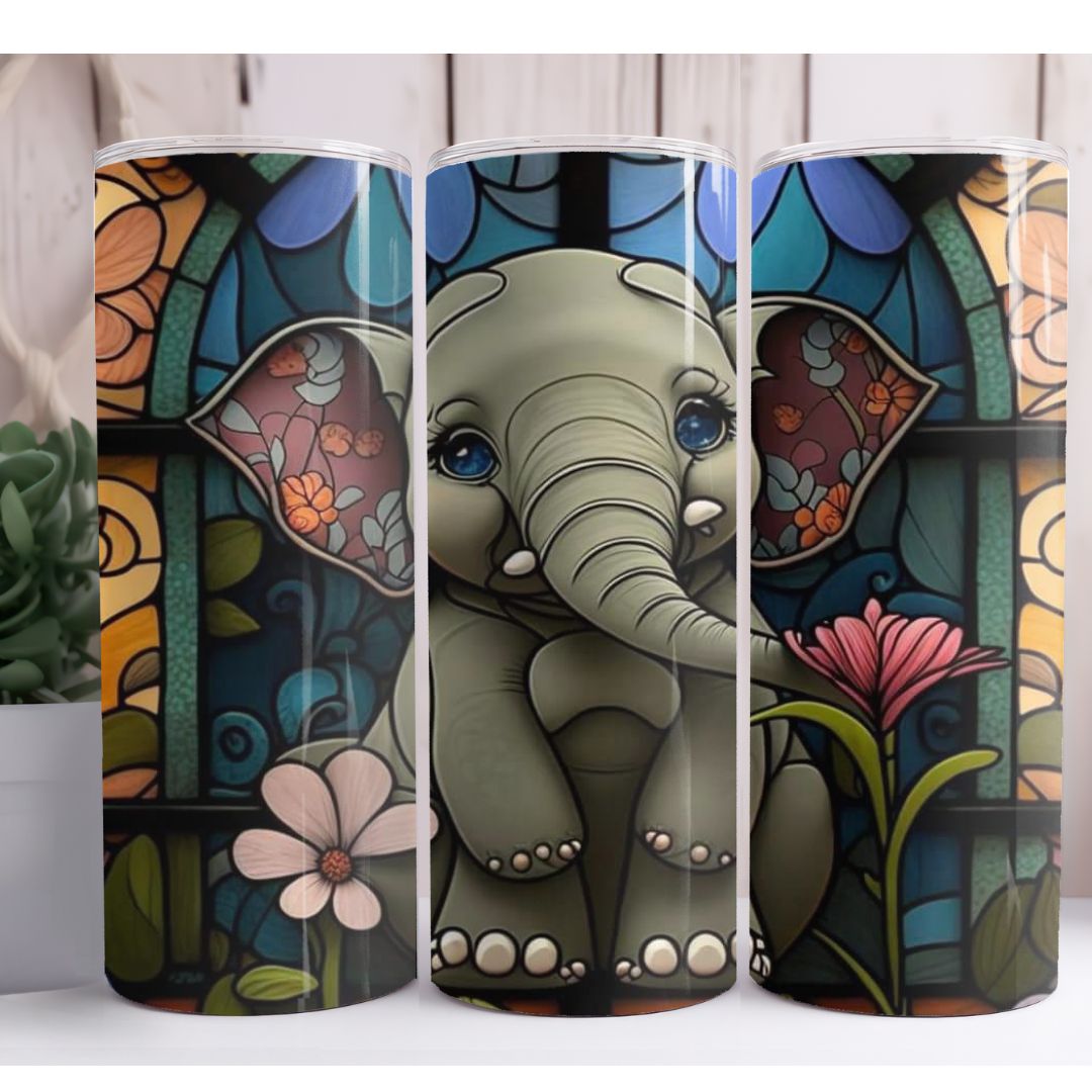 Baby Elephant 20oz Skinny Tumbler