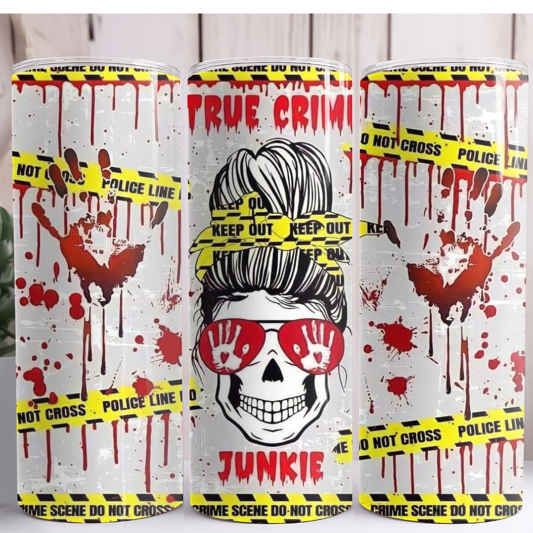 True Crime Junkie 20oz Skinny Tumbler