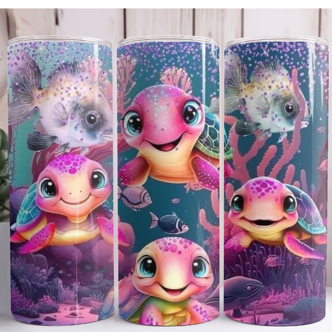 Baby Sea Turtles 20oz Skinny Tumbler
