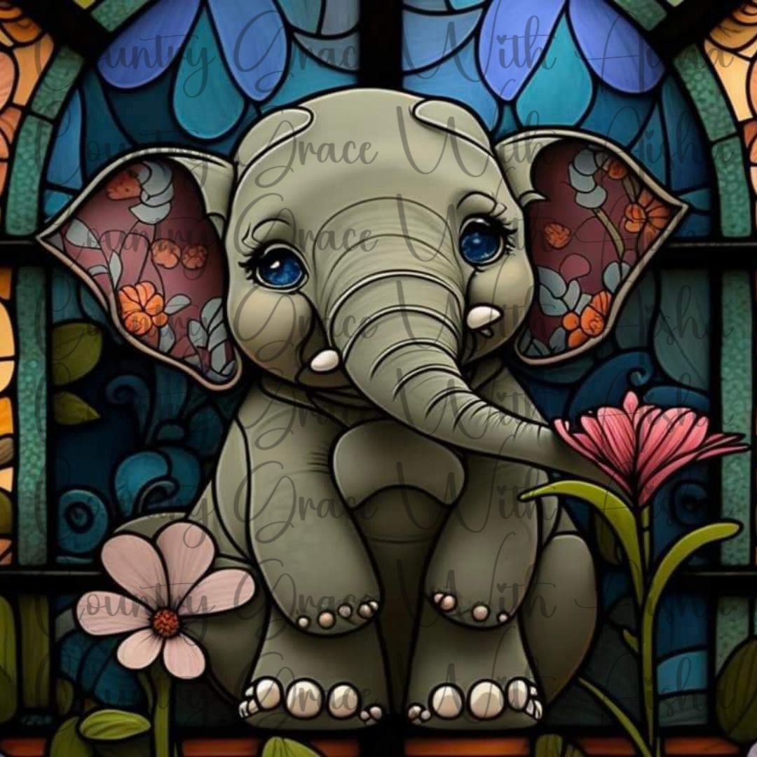 Elephant 20oz Skinny Tumbler Sublimation Wrap