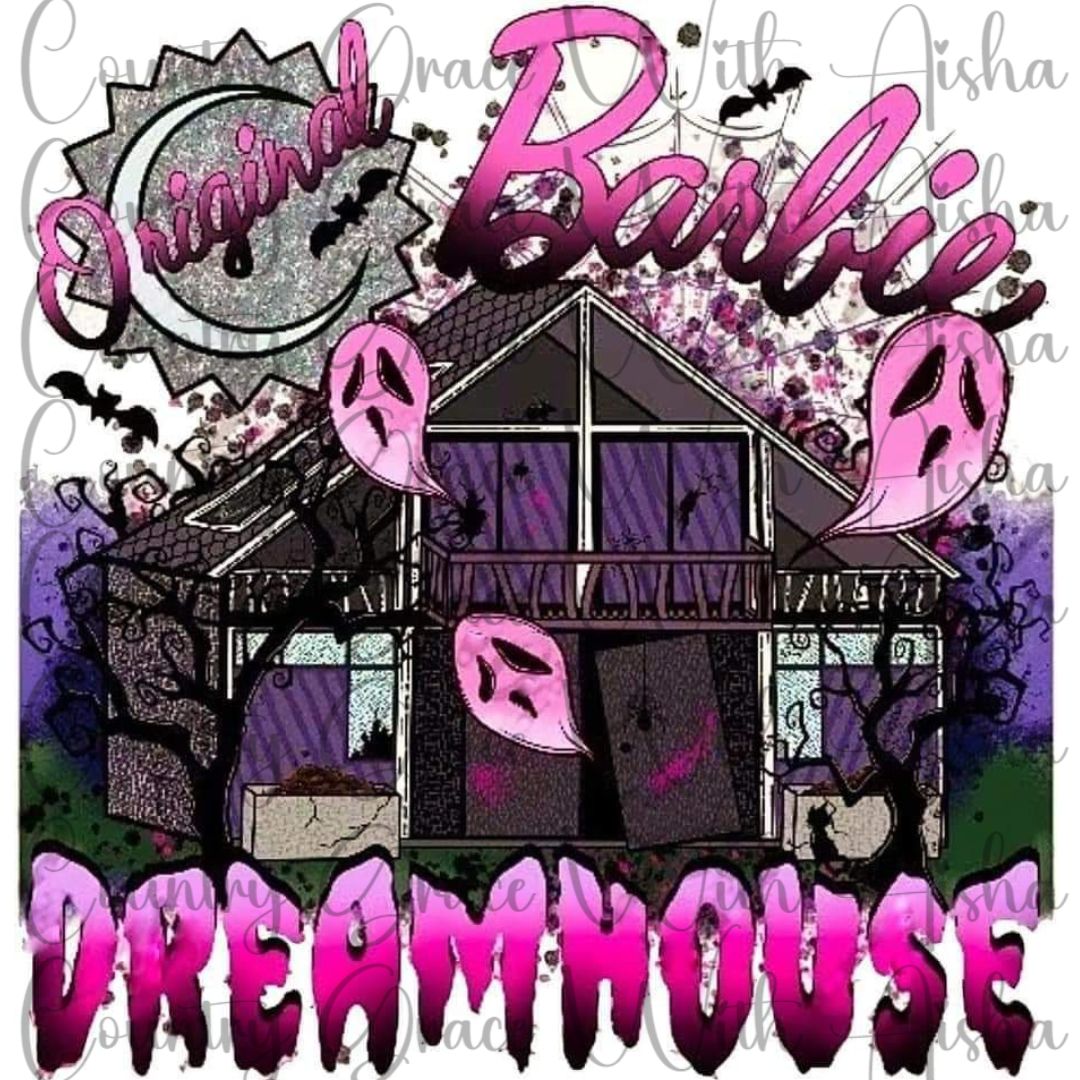 Halloween Barbie Dreamhouse Ready to Press Sublimation Transfer