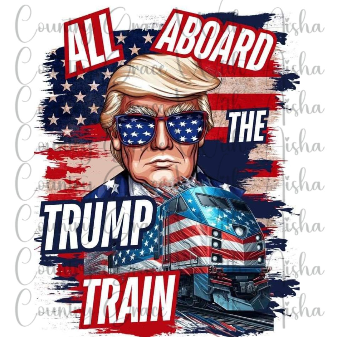 Trump Train Ready to Press Sublimation Transfer