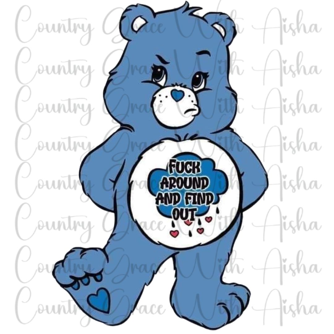 Bear Funny Ready to Press Sublimation Transfer