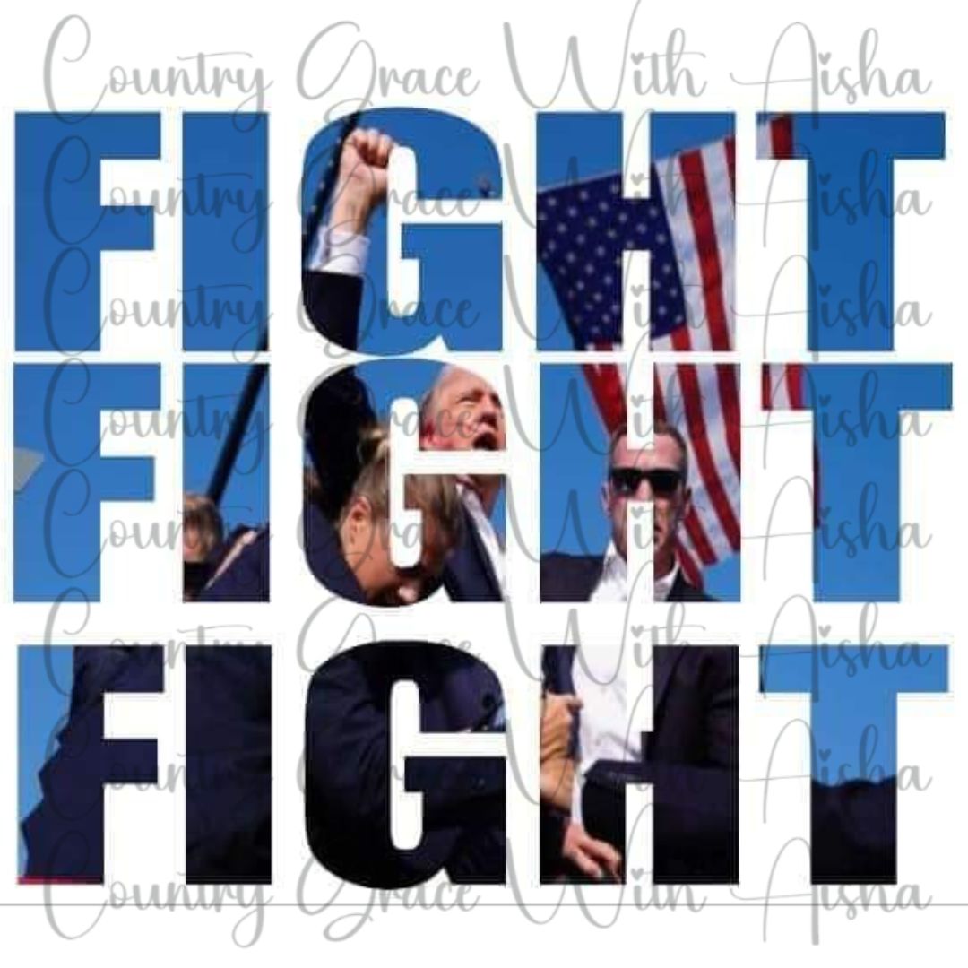 Trump Fight Ready to Press Sublimation Transfer