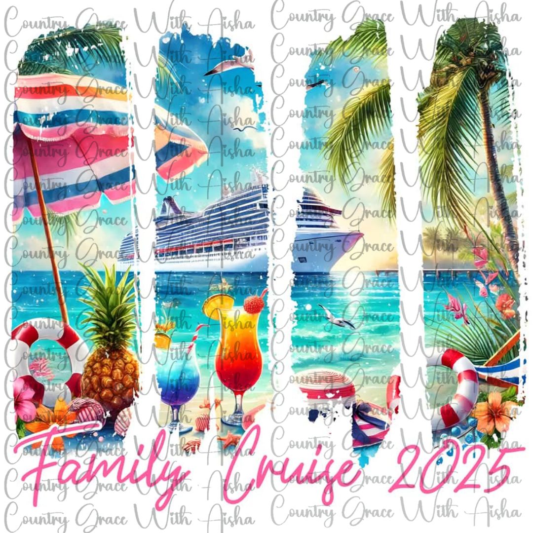 Family Cruise Ready to Press Sublimation Transfer